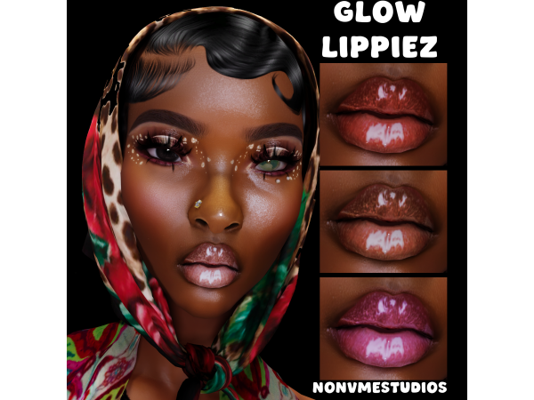 Alpha Glow Lippiez by nonvmestudios - The Sims 4 Custom Content