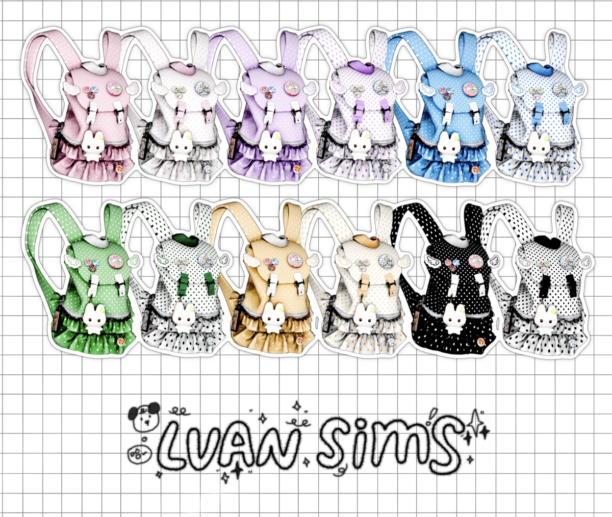 Alpha [LVAN]Millennium Backpack A43 by simsfinds - The Sims 4 Custom Content