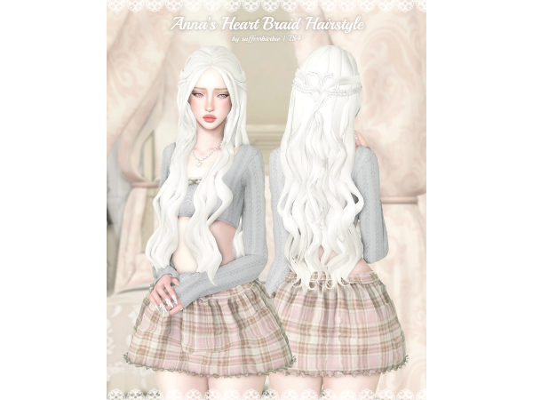 Maxis Match Anna's Heart Braid by sufferrbarbie - The Sims 4 Custom Content