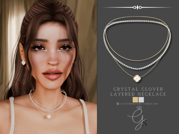 Alpha Crystal Clover Set by GlitterberryFly - The Sims 4 Custom Content