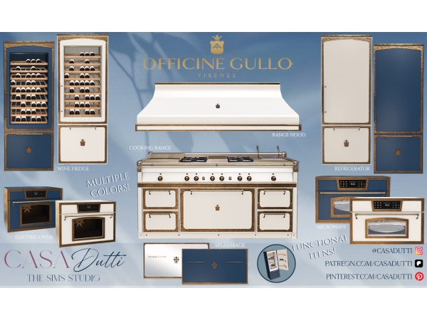Alpha Officine Gullo Luxury Appliances - The Sims 4 Custom Content