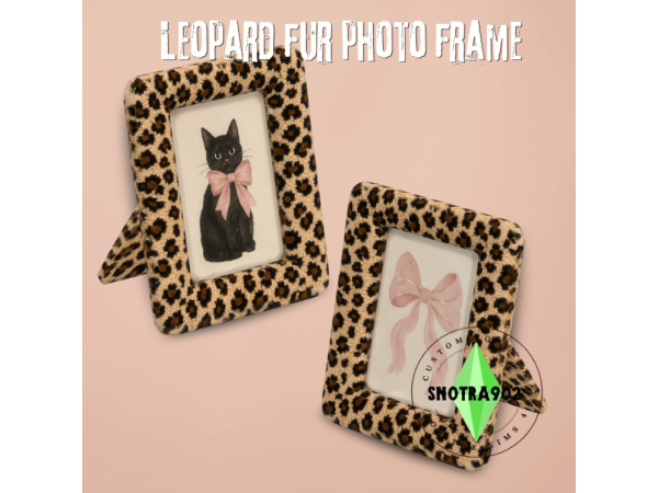 Mix Leopard Fur Photo Frame by Snotra902 - The Sims 4 Custom Content