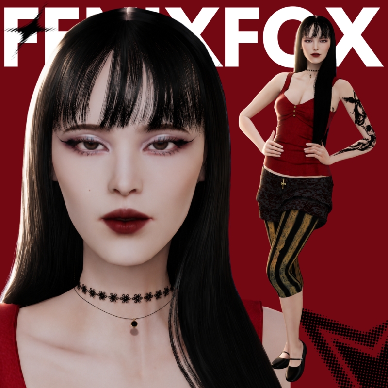 Alpha Sidney Rosebel by fenixfox - The Sims 4 Custom Content