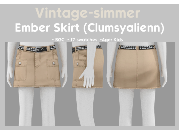 Maxis Match Ember Skirt simmer by vintage - The Sims 4 Custom Content
