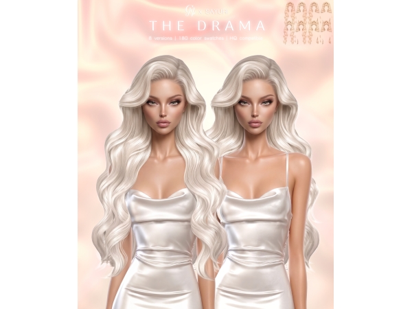 Alpha The Drama Hairstyle - The Sims 4 Custom Content