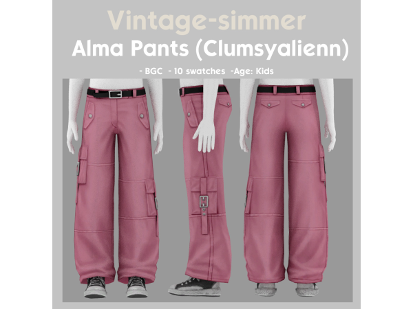 Maxis Match Alma Pants simmer by vintage - The Sims 4 Custom Content