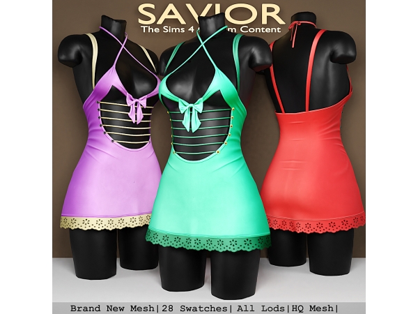 Alpha Svr_Laura Moane Dress - The Sims 4 Custom Content