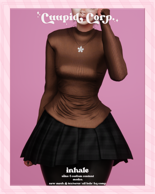 Alpha cuupid corp inhale set by missme12 - The Sims 4 Custom Content