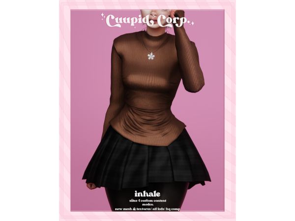 Alpha cuupid corp inhale set - The Sims 4 Custom Content