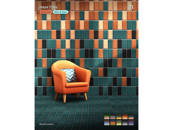 Maxis Match Haze Tiles (Walls Floors) by myshunosun - The Sims 4 Custom Content