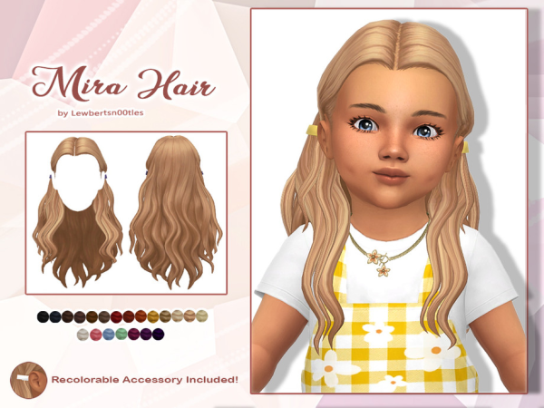 Maxis Match Mira Hair Toddler version by Lewbertsn00tles - The Sims 4 Custom Content