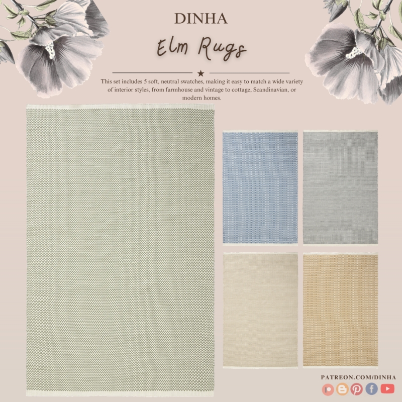 Alpha Elm Rugs by dinhagamer - The Sims 4 Custom Content