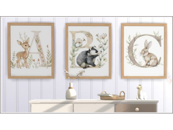 Mix Cute Animals Alphabet - The Sims 4 Custom Content