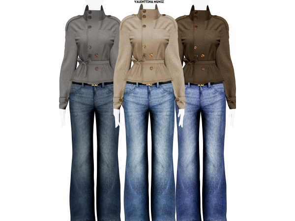 Alpha Penelope Jacket - The Sims 4 Custom Content