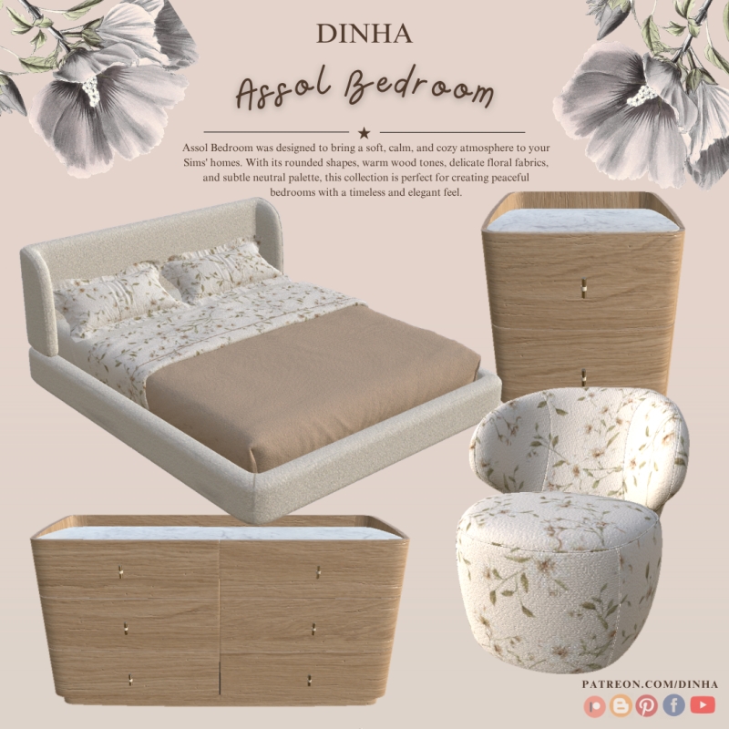 Alpha Assol Bedroom by dinhagamer - The Sims 4 Custom Content
