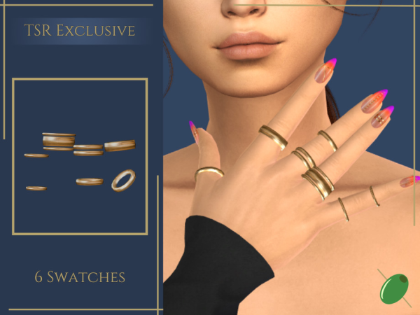 Multi Gold Bands right Hand