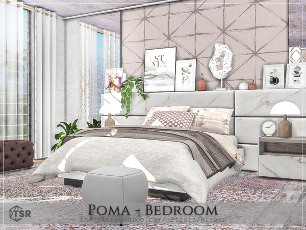 Alpha Poma Bedroom - The Sims 4 Custom Content