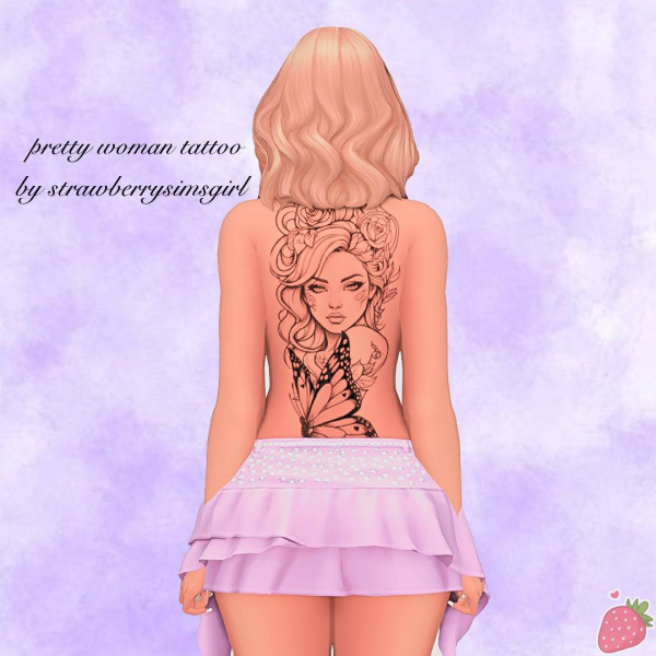 Mix pretty woman tattoo by simsfinds - The Sims 4 Custom Content