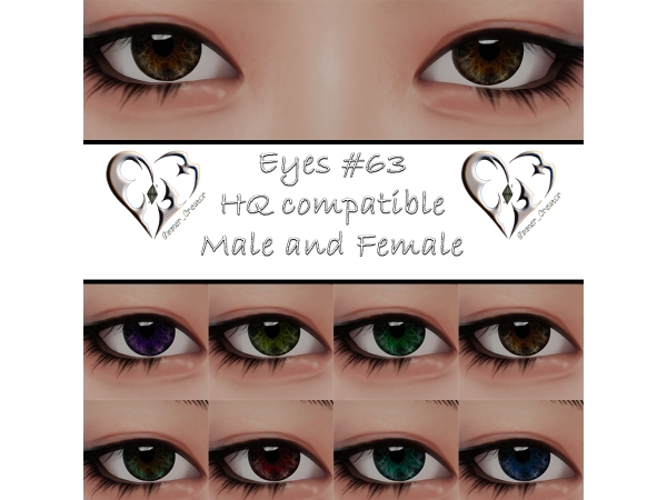 Alpha Eyes 63 - The Sims 4 Custom Content