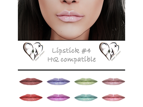 Alpha Lipstick 4 - The Sims 4 Custom Content