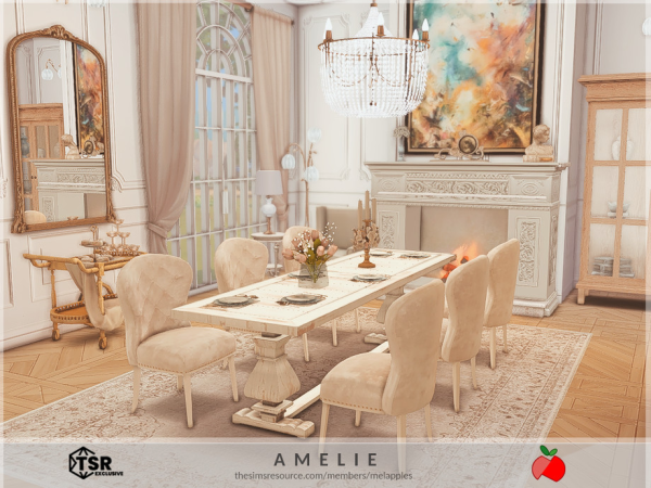 Mix Amelie dining - The Sims 4 Custom Content