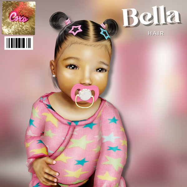 Alpha Bella Infant Hair by simsfinds - The Sims 4 Custom Content
