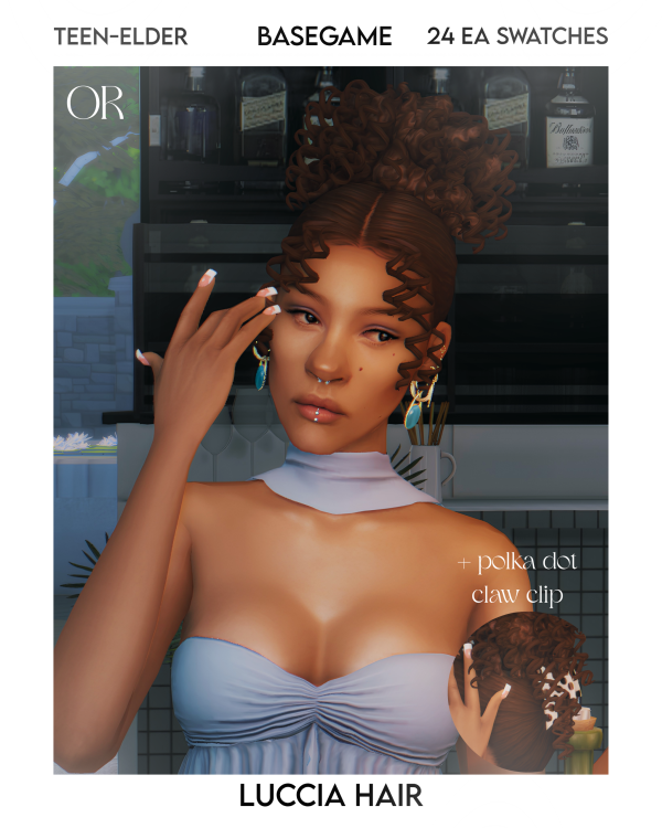 Maxis Match luccia hair by simsfinds - The Sims 4 Custom Content