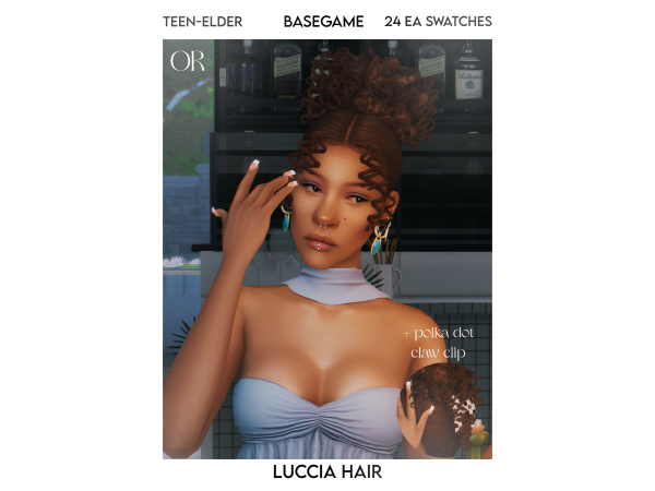 Maxis Match luccia hair by orchiona_ - The Sims 4 Custom Content