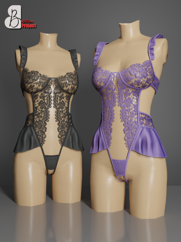Alpha BillionProject Velise Lingerie by billion_project666 - The Sims 4 Custom Content