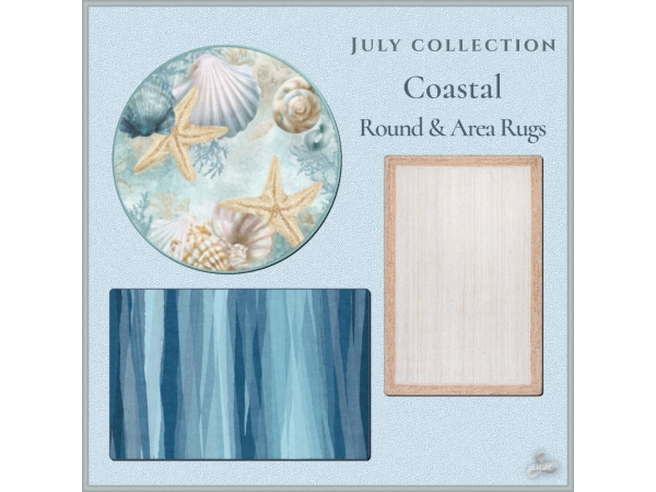 Maxis Match July Coastal Round Area Rugs - The Sims 4 Custom Content