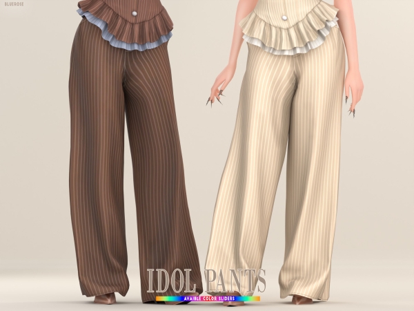 Mix Enrose Idol Pants Bluerose x EnriqueS4 - The Sims 4 Custom Content