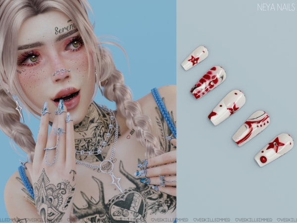 Alpha Neya nails - The Sims 4 Custom Content