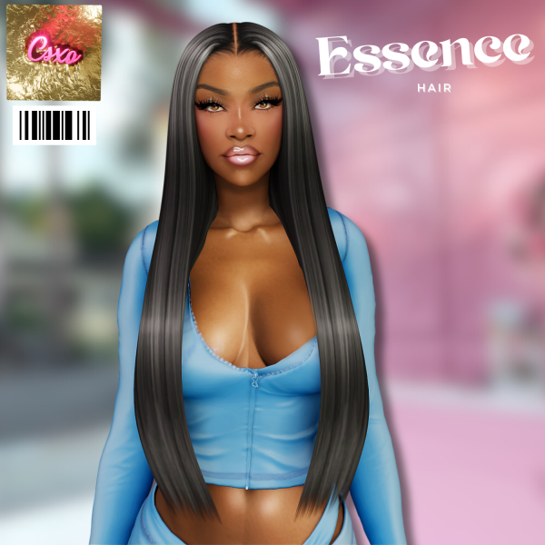 Alpha Essence Hair by simsfinds - The Sims 4 Custom Content