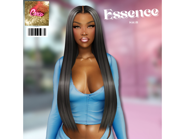Alpha Essence Hair by cecesimsxo - The Sims 4 Custom Content