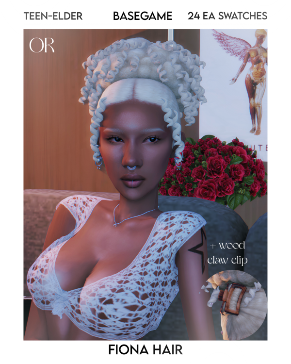 Maxis Match fiona hair by simsfinds - The Sims 4 Custom Content