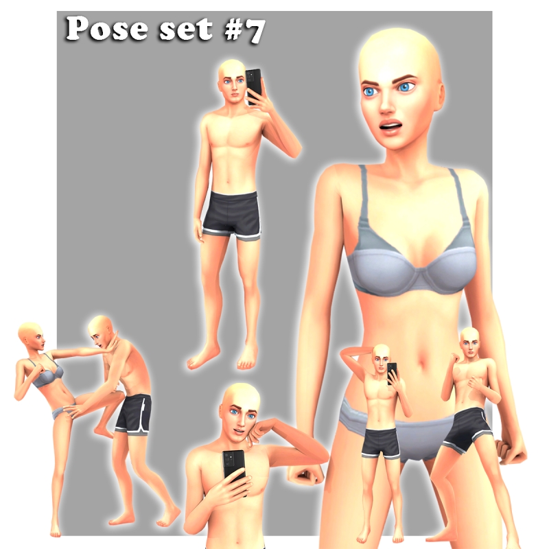 Mix Pose set 7 by simmer_creator - The Sims 4 Custom Content