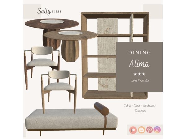 Alpha Dining ALIMA - The Sims 4 Custom Content