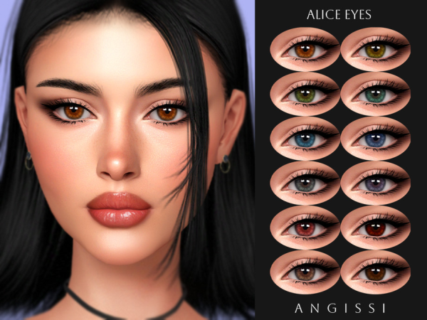 Alpha Alice Eyes by ANGISSI - The Sims 4 Custom Content
