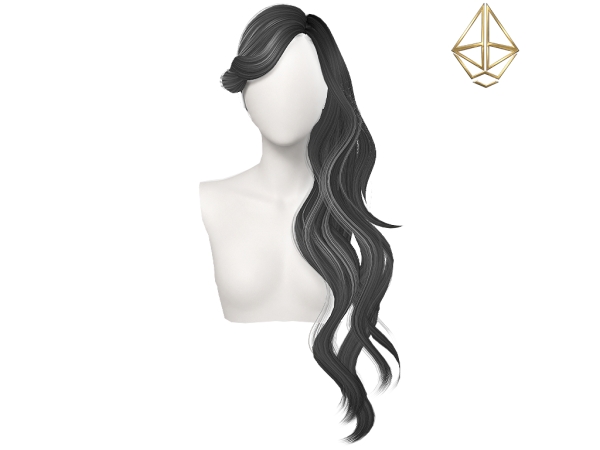 Alpha Merida long curly hairstyle (skysims edit) - The Sims 4 Custom Content