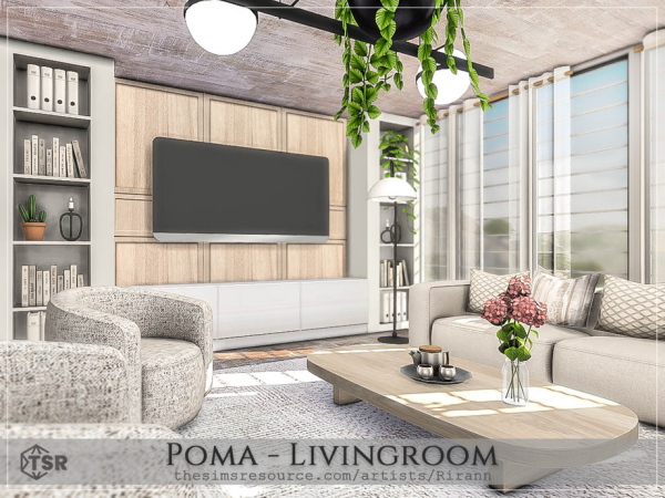 Alpha Poma Livingroom - The Sims 4 Custom Content