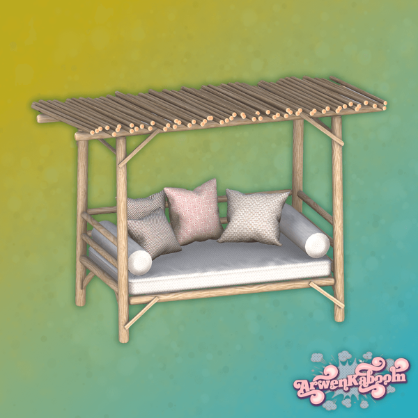 Alpha Marabor Canopy Daybed by arwenkaboom - The Sims 4 Custom Content