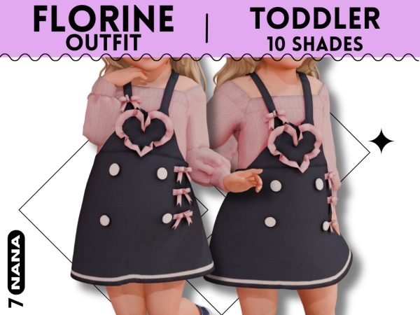 Maxis Match 7NANA (Florine) Outfit for Toddler - The Sims 4 Custom Content