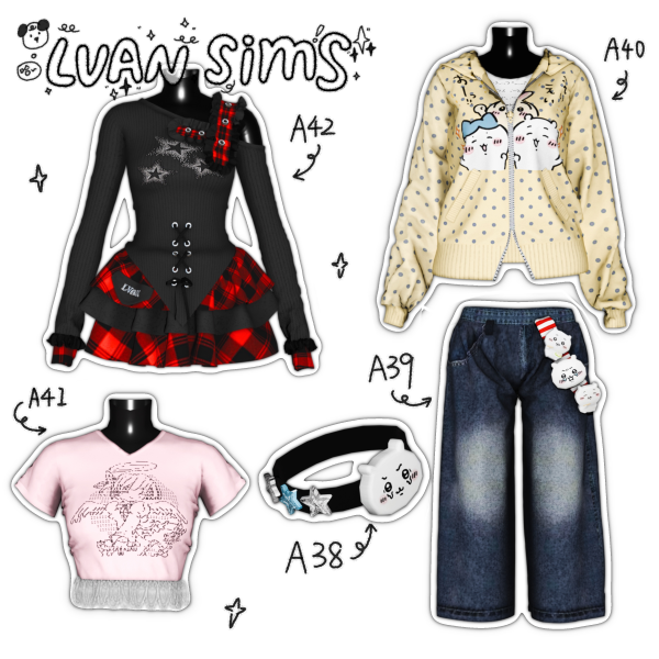 Alpha [LVAN]Collection 3 A28 A39 A40 A41 A42 by simsfinds - The Sims 4 Custom Content