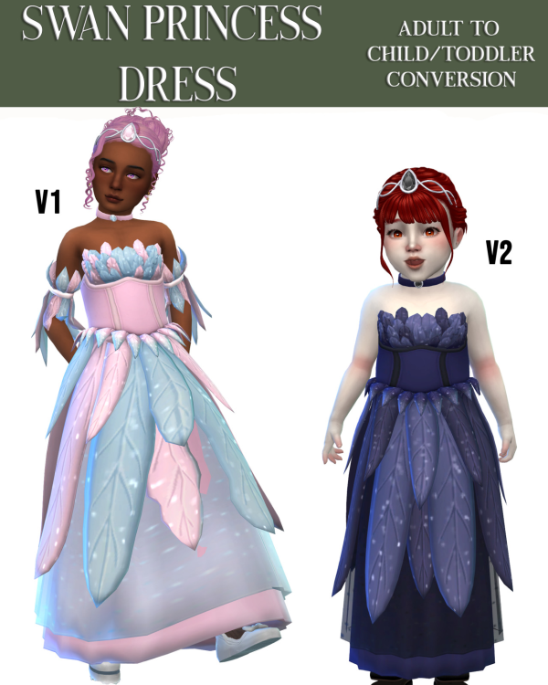 Maxis Match Swan Lake Set Conversion by simsfinds - The Sims 4 Custom Content