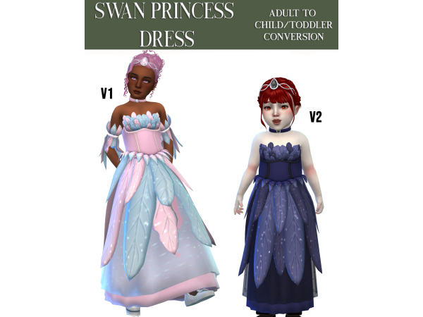 Maxis Match Swan Lake Set Conversion by sleepyz - The Sims 4 Custom Content