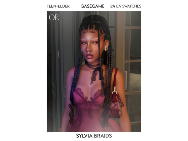 Maxis Match Sylvia Braids by orchiona_ - The Sims 4 Custom Content