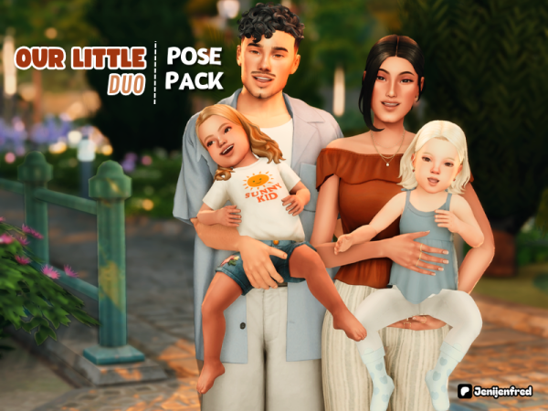 Mix POSEPACK Our little Duo by Jenfred - The Sims 4 Custom Content
