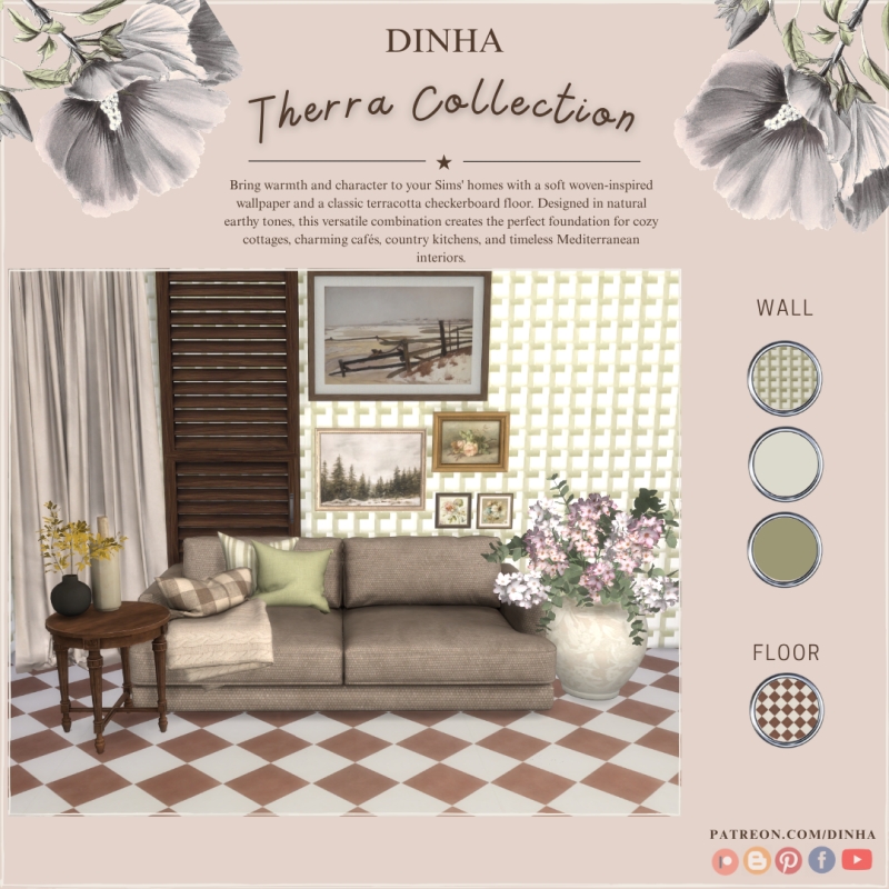 Alpha Therra Collection (Walls Floor) by dinhagamer - The Sims 4 Custom Content