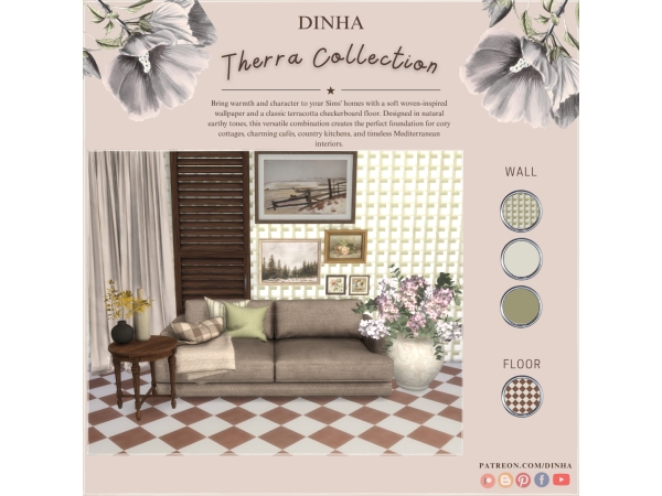 Alpha Therra Collection (Walls Floor) - The Sims 4 Custom Content