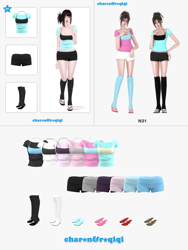 Mix [charonroqiqi]N31 by roqiqi - The Sims 4 Custom Content